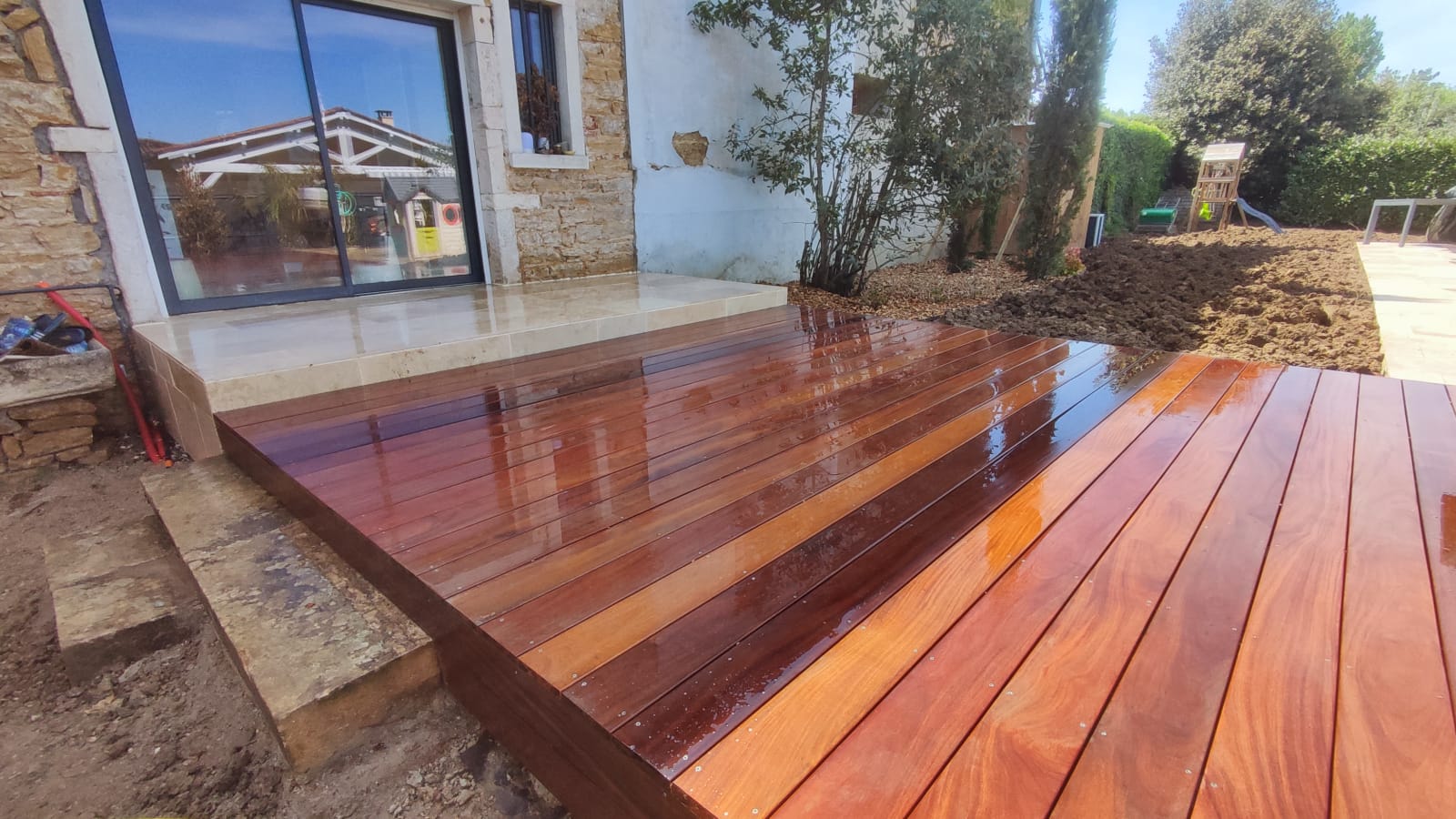 terrasse en bois, ip, arnas